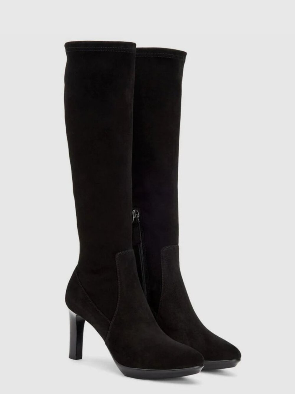 NWT Aquatalia Rhumba Black Suede Weatherproof Knee High Boots Size 7